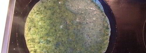 блинный тортик со шпинатом и тунцом. Шаг 2