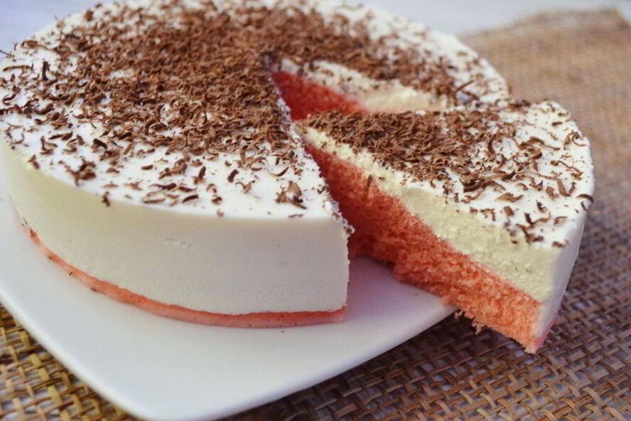 Рецепт розовый торт