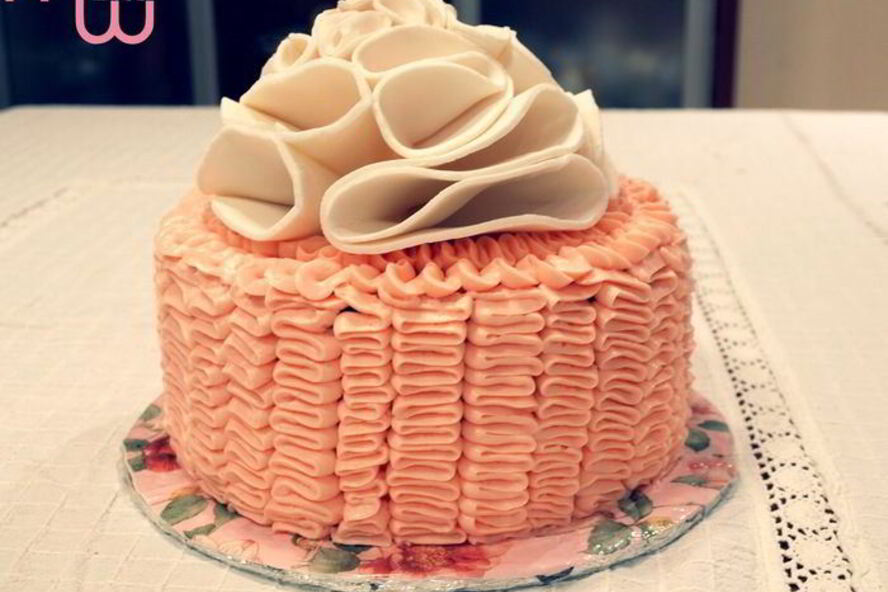 Рецепт рюшевый торт