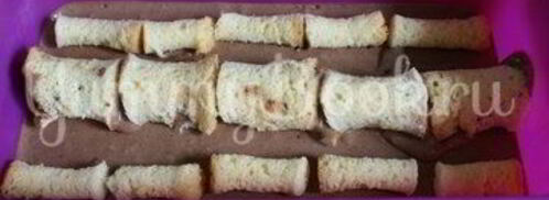 шоколадный семифредо с бисквитом. Шаг 8