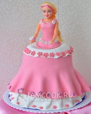 Торт-кукла Розовая принцесса