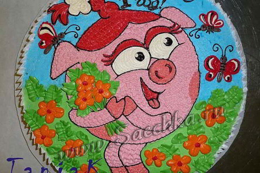 Рецепт торт-разукрашка с нюшей