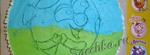 торт-разукрашка с нюшей. Шаг 2