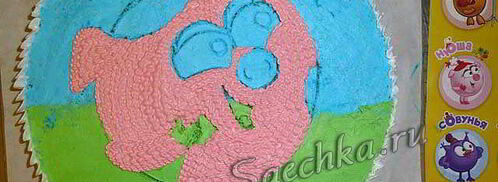 торт-разукрашка с нюшей. Шаг 4