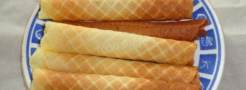 хрустящие вафельные трубочки в вафельнице. Шаг 11