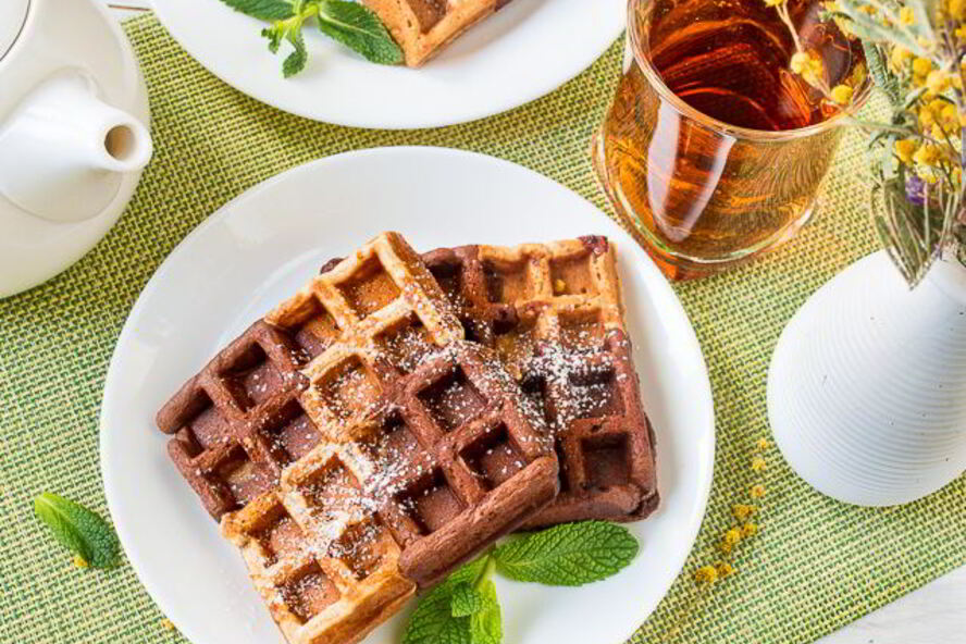 Рецепт шоколадно-банановые вафли