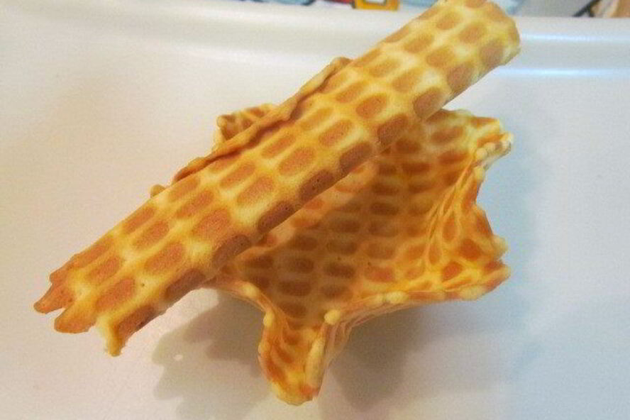 Рецепт сладкие вафельные трубочки-корзиночки