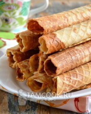 Тонкие медовые вафли