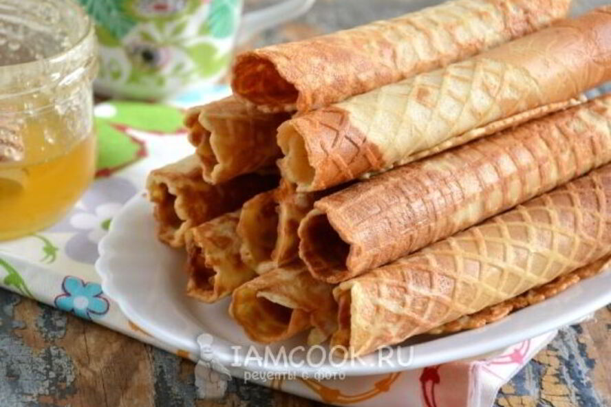 Рецепт тонкие медовые вафли