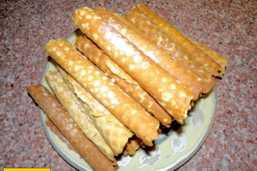 Рецепт вафельные трубочки в вафельнице