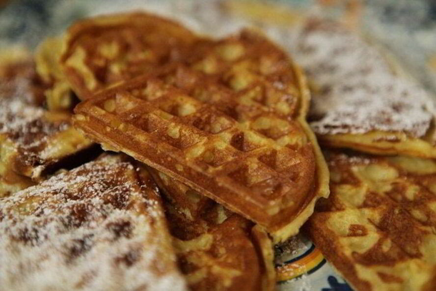 Рецепт вафли с тыквой и кардамоном