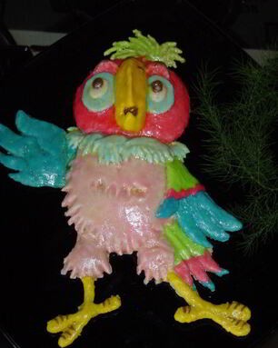 Выпечка из пресного теста Попугай Кеша