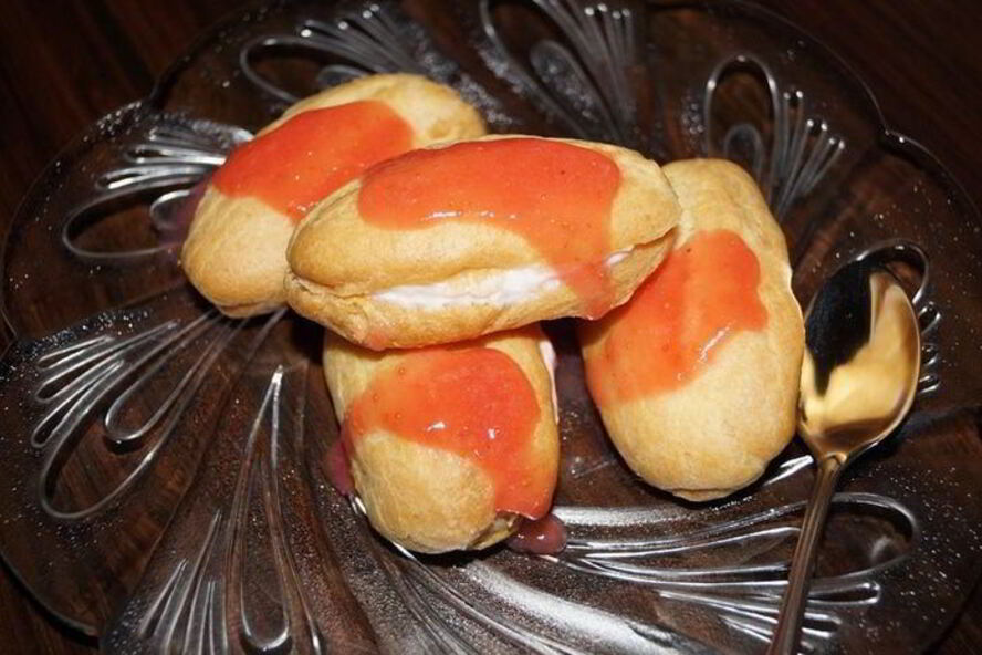 Рецепт клубничные эклеры