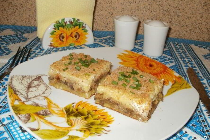 Рецепт картофельная запеканка с капустой в духовке