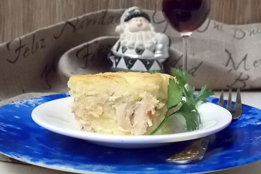 Рецепт картофельная запеканка с курицей и сыром