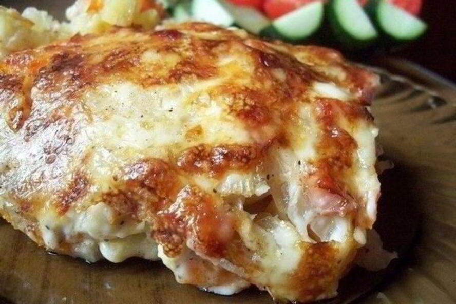 Рецепт картофельная запеканка с ветчиной в сметане