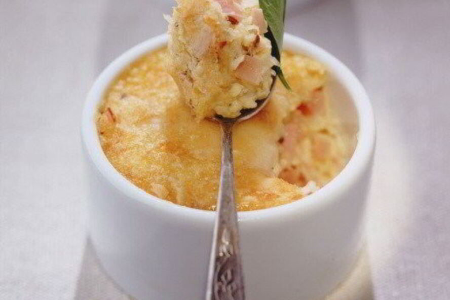 Рецепт картофельная запеканка-суфле с грибами и луком