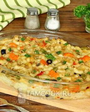 Постная запеканка из макарон