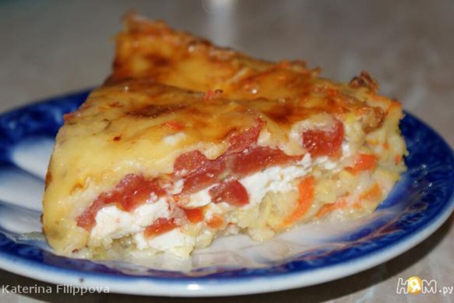 Рецепт сырно-овощная запеканка