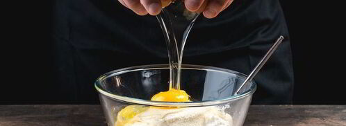 творожная запеканка с кремом и ягодами. Шаг 2