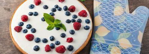 творожная запеканка с кремом и ягодами. Шаг 4