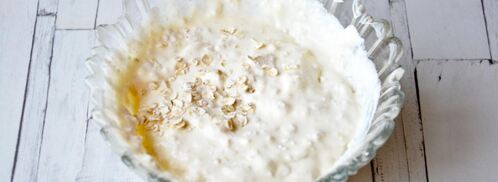 творожно овсяная запеканка с черникой. Шаг 5