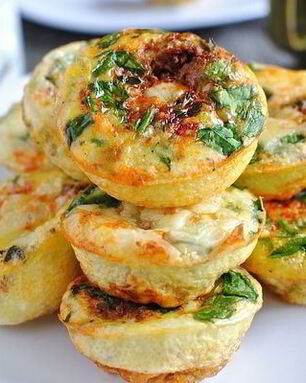 Творожные мини-запеканки с овощами в духовке