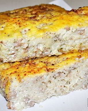 Запеканка из фарша с вермишелью