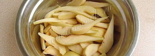 запеканка из лапши с медовыми грушами. Шаг 3