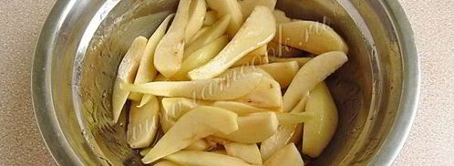 запеканка из лапши с медовыми грушами. Шаг 4