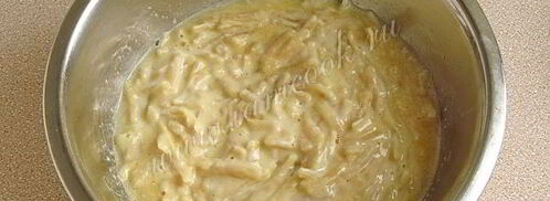 запеканка из лапши с медовыми грушами. Шаг 8