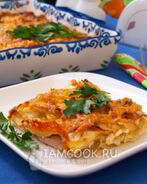 Запеканка из свинины с картофелем в духовке