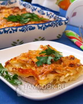 Запеканка из свинины с картофелем в духовке