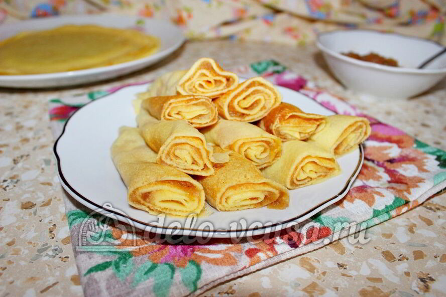 Рецепт блинчики с джемом