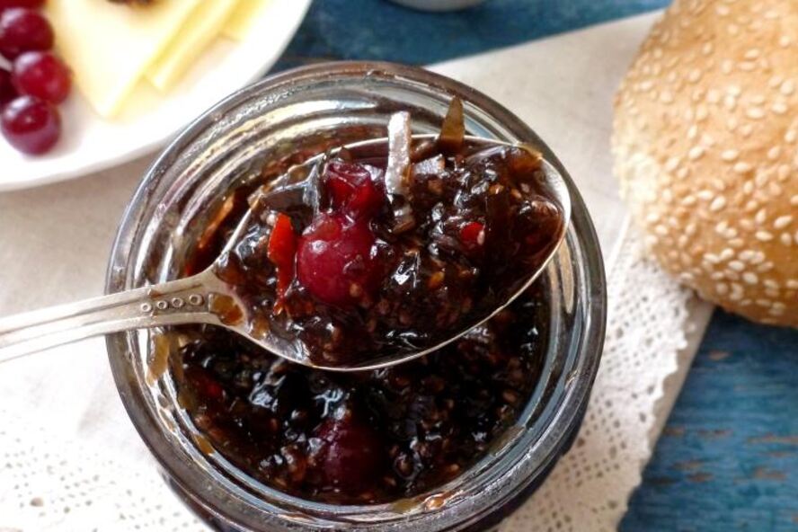 Рецепт чиа-джем из морской капусты и клюквы