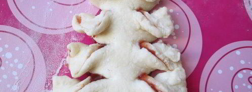 елочка с джемом из творожно-слоеного теста. Шаг 6