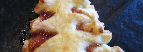 елочка с джемом из творожно-слоеного теста. Шаг 7