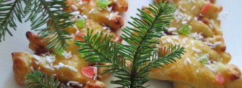 елочка с джемом из творожно-слоеного теста. Шаг 9