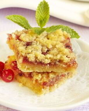 Овсяные ромбики с джемом