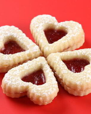 Сердечки с начинкой из джема