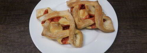 слоеные булочки с малиновым джемом. Шаг 8