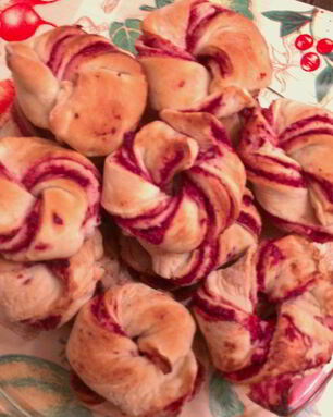 Веночки с клюквенным джемом