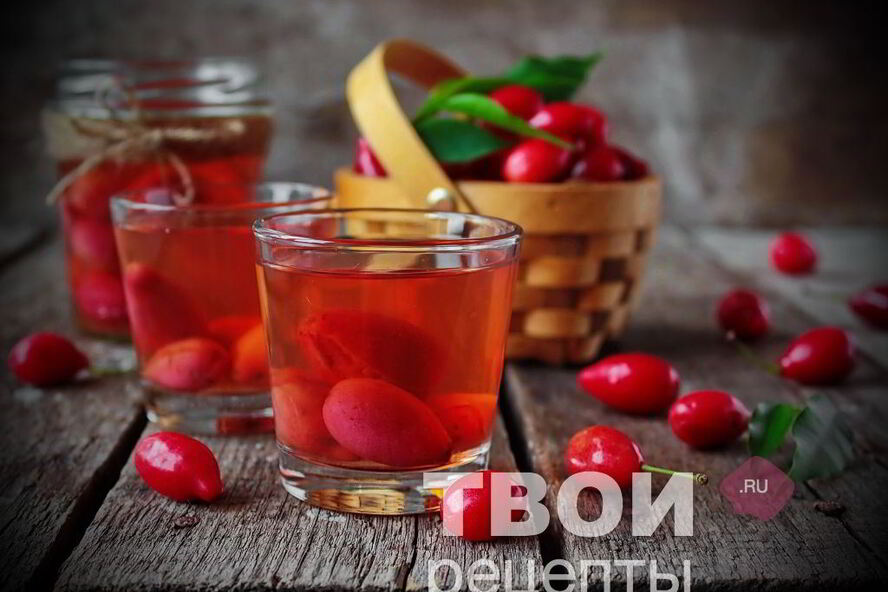 Рецепт компот из кизила