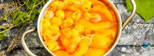 компот из персиков и винограда на зиму. Шаг 15