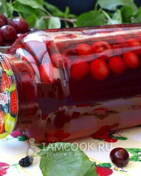 Компот из вишни с шелковицей на зиму