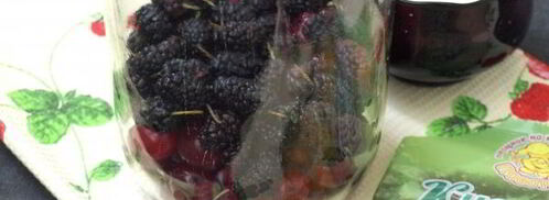 компот из вишни с шелковицей на зиму. Шаг 4