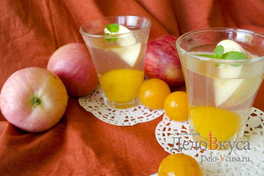 Рецепт компот из яблок и алычи
