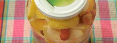 компот из яблок с виноградом на зиму. Шаг 4