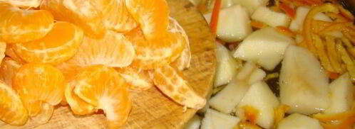 мандариновый компот из мандарин и яблок на зиму. Шаг 8