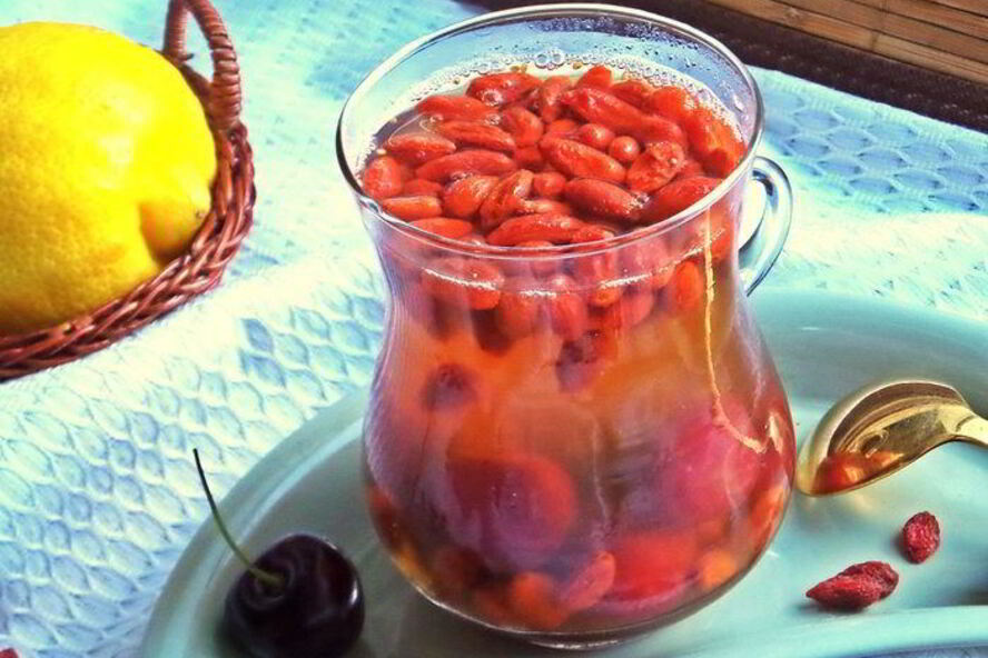 Рецепт вишнево-яблочный компот